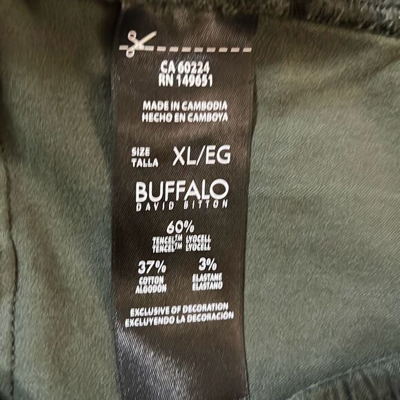 NWT BUFFALO DAVID BITTON Soft Tencel Pull-On Pants Women’s Size XL Forest Green - Picture 6 of 7